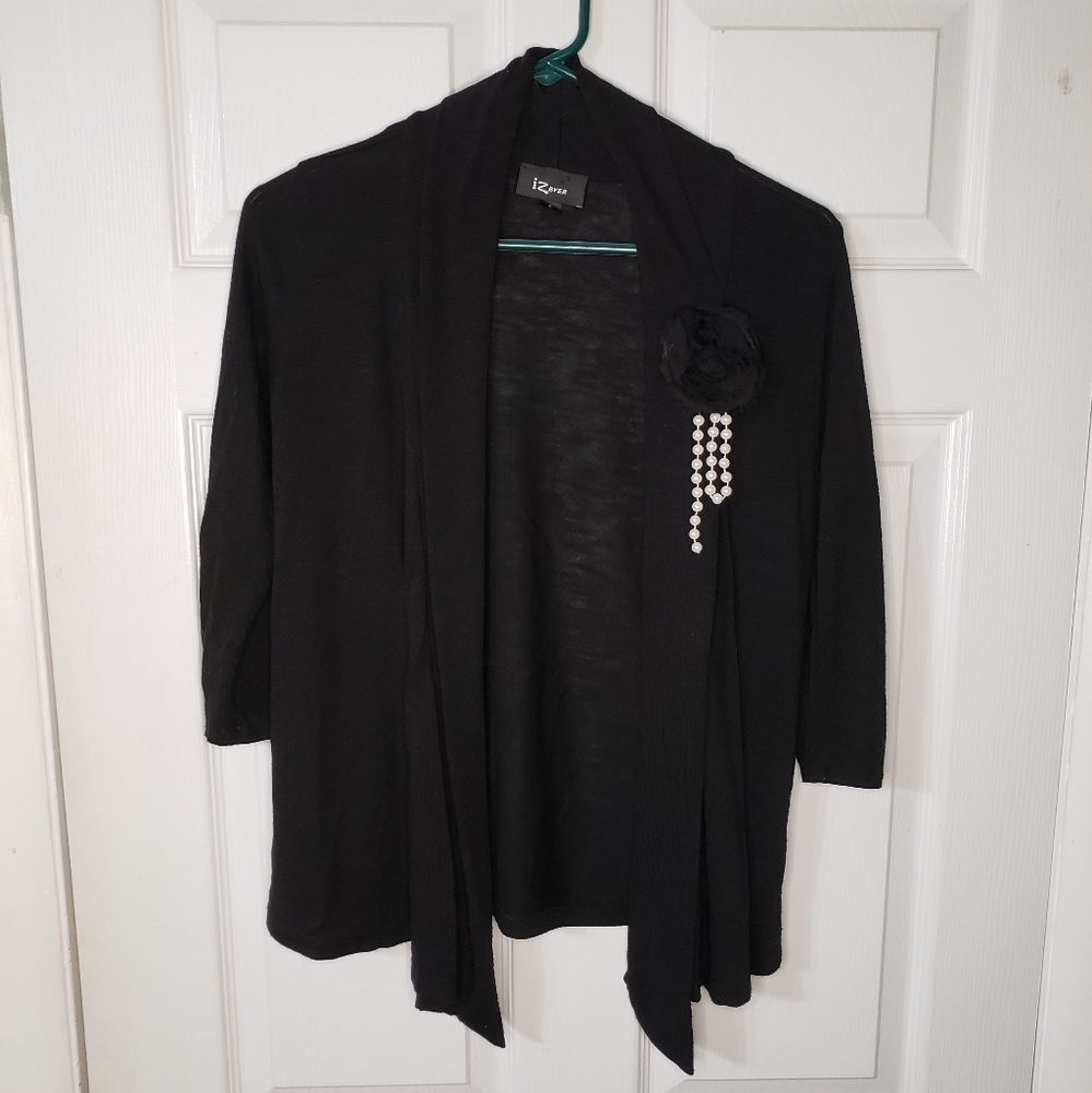 iz Byer Black Cardigan size small